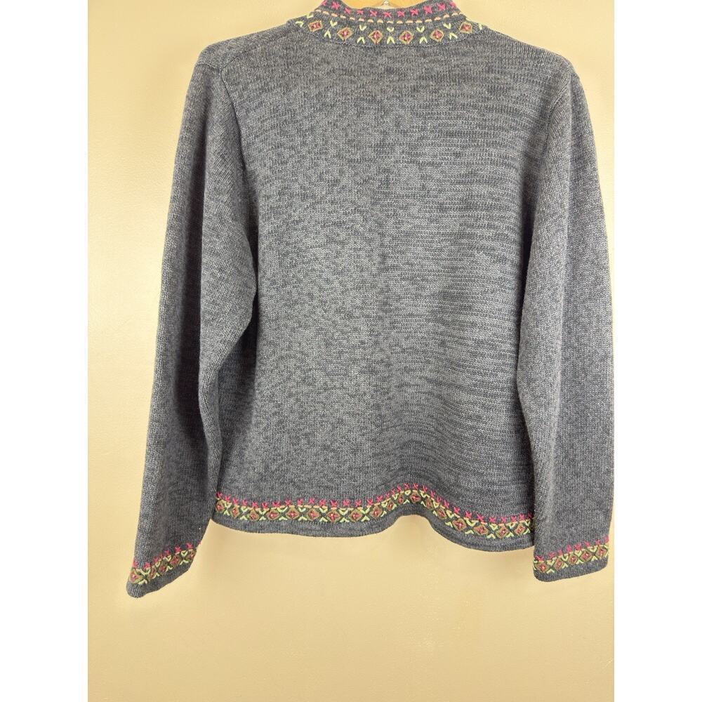 Vintage Timberlea Women’s Quarter Zip Sweater Cardinal Embroidery Knit Size L - Picture 7 of 13